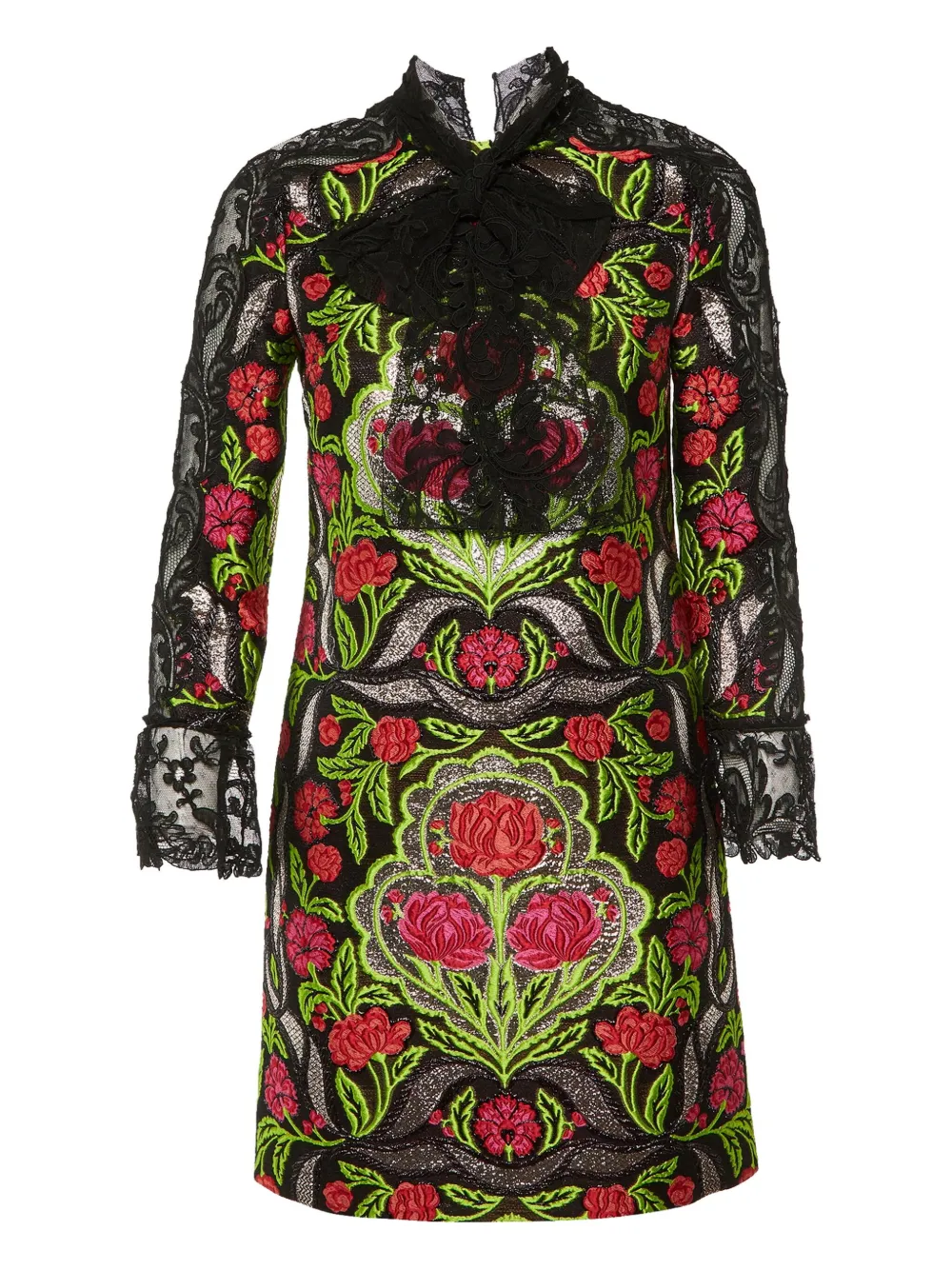 Gucci Pre-Owned 2024 floral lace dress | Black | Image 1