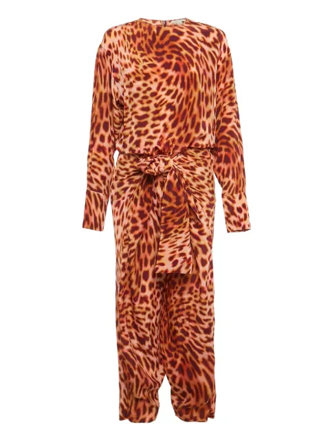 Stella McCartney Pre-Owned leopard-print silk jumpsuit