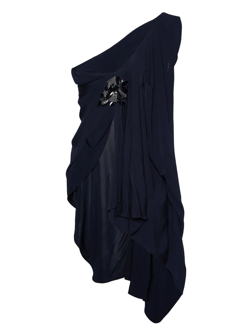 Badgley Mischka Pre-owned draped asymmetric mini dress | Image 2