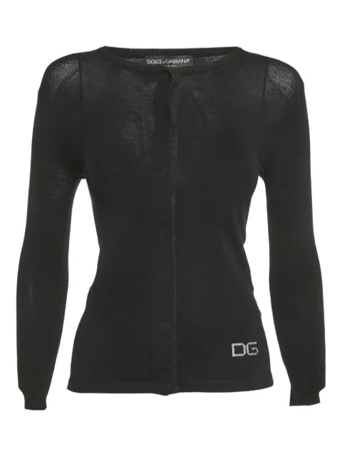 Dolce & Gabbana Pre-Owned 2024 embroidered-logo cardigan