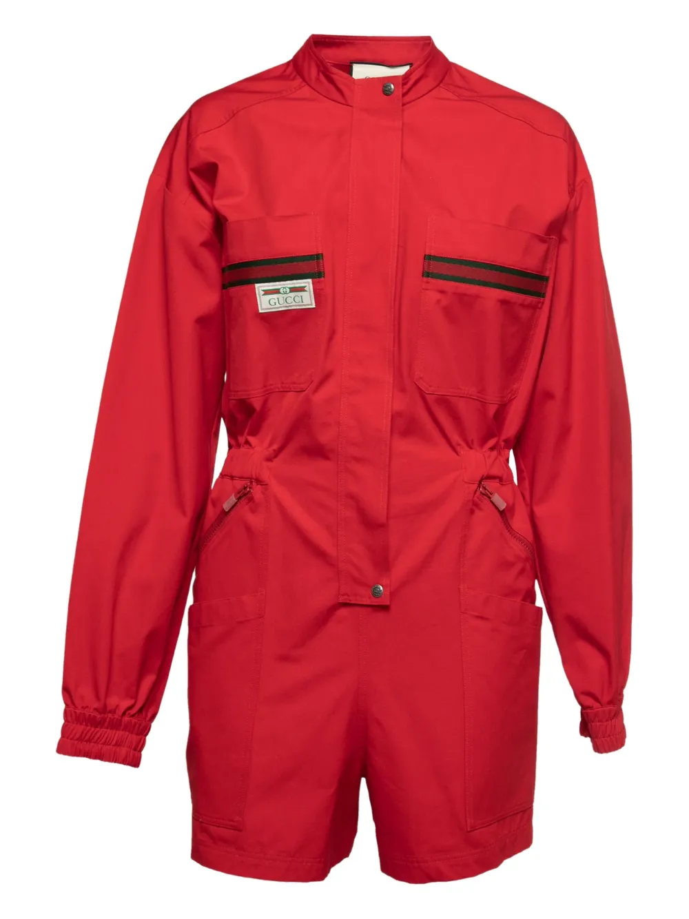 Gucci Pre-Owned embroidered-pockets jumpsuit | Red | Image 1