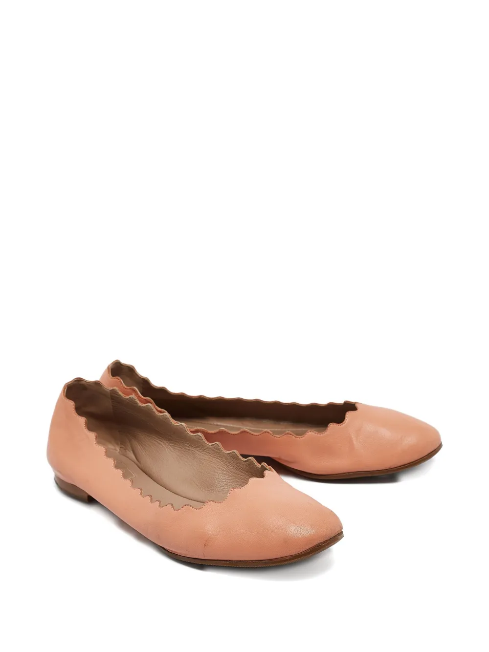 Chloé Pre-Owned Lauren leren ballerina's - Roze