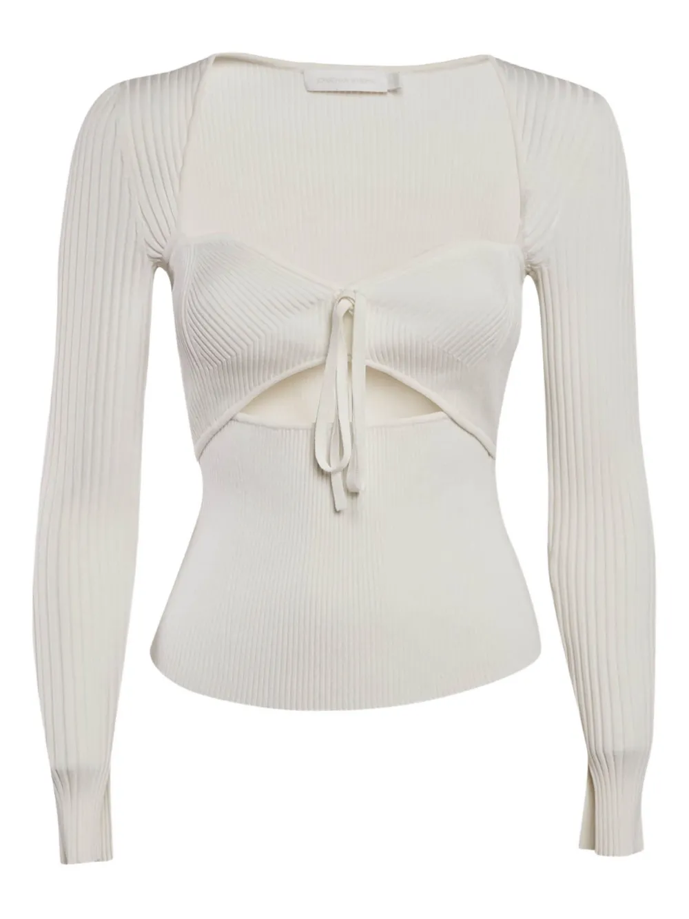 Simkhai ribbed tie detail T-shirt | White | Image 1