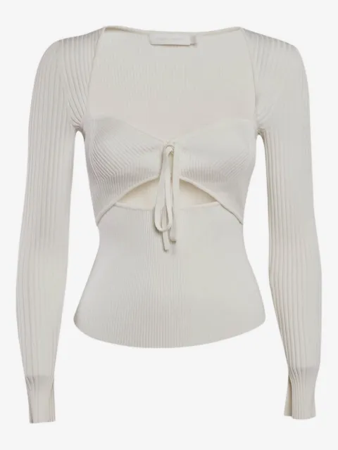 SIMKHAI  playera de canalé con detalle de moño
