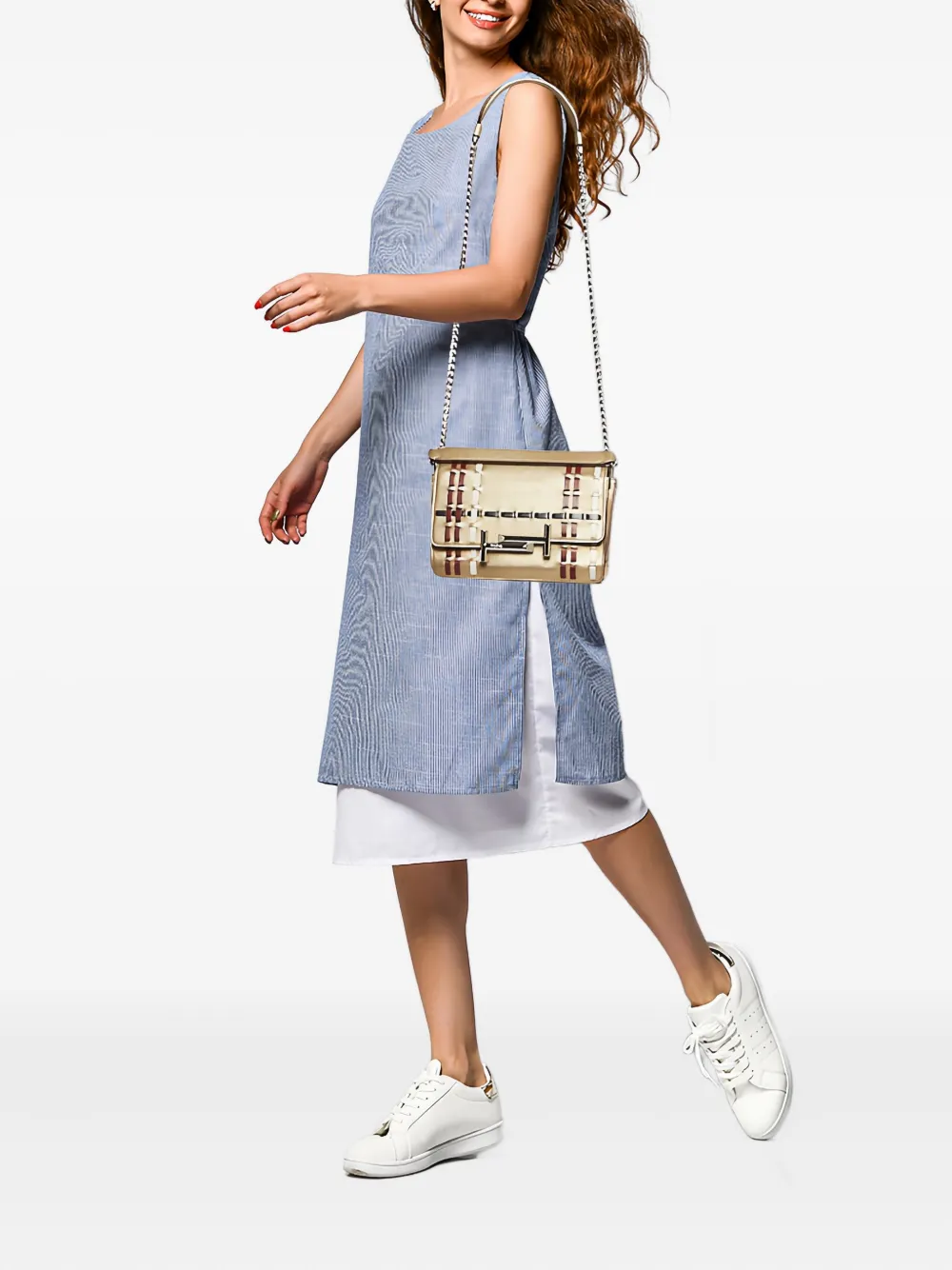 Tod's Vintage leather plaid shoulder bag | Pre-Owned | Image 2