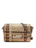 Tod's Vintage leather plaid shoulder bag - Neutrals
