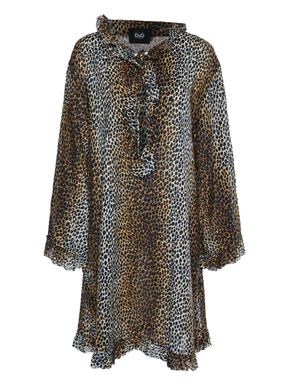 D&G Vintage animal-print dress – Brown