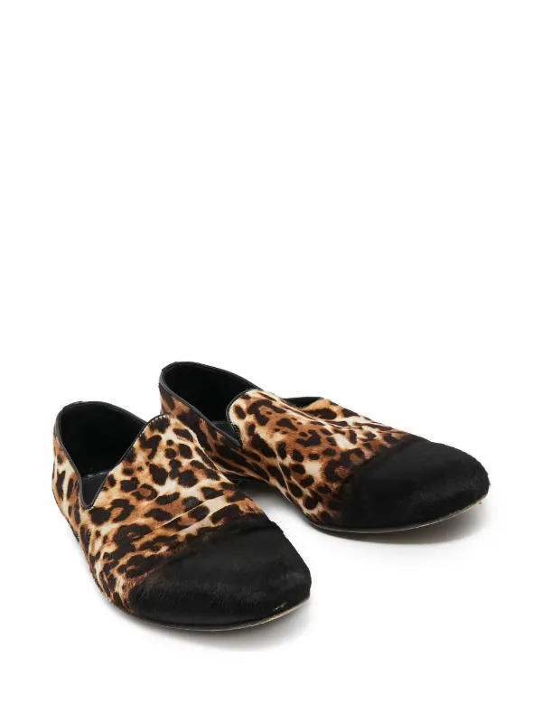 Jimmy Choo Pre-Owned leopard-print Loafers | Brown | FARFETCH GE display picture 1