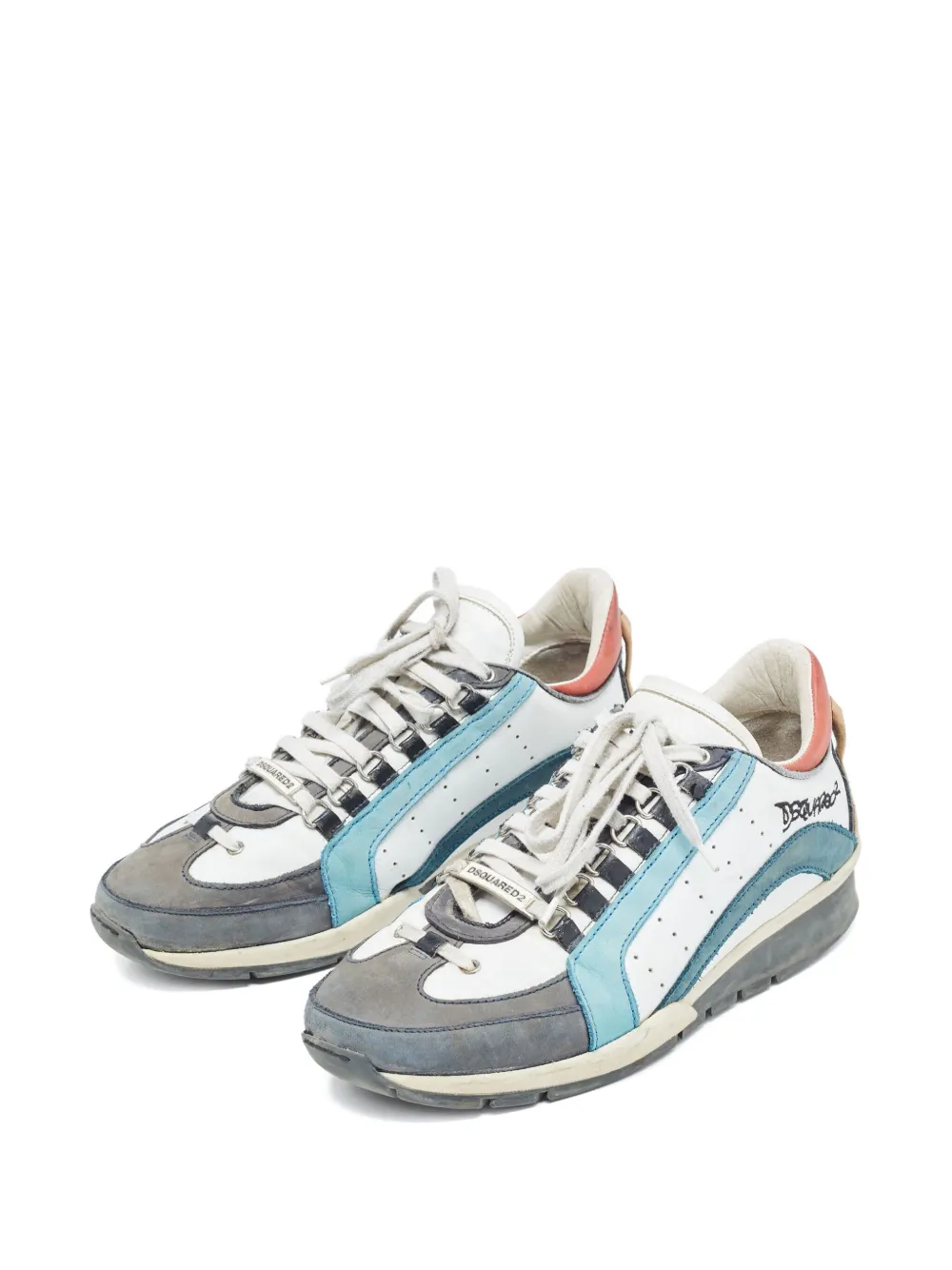 DSQUARED2 pre-owned 551 leather panel sneakers | Image 2