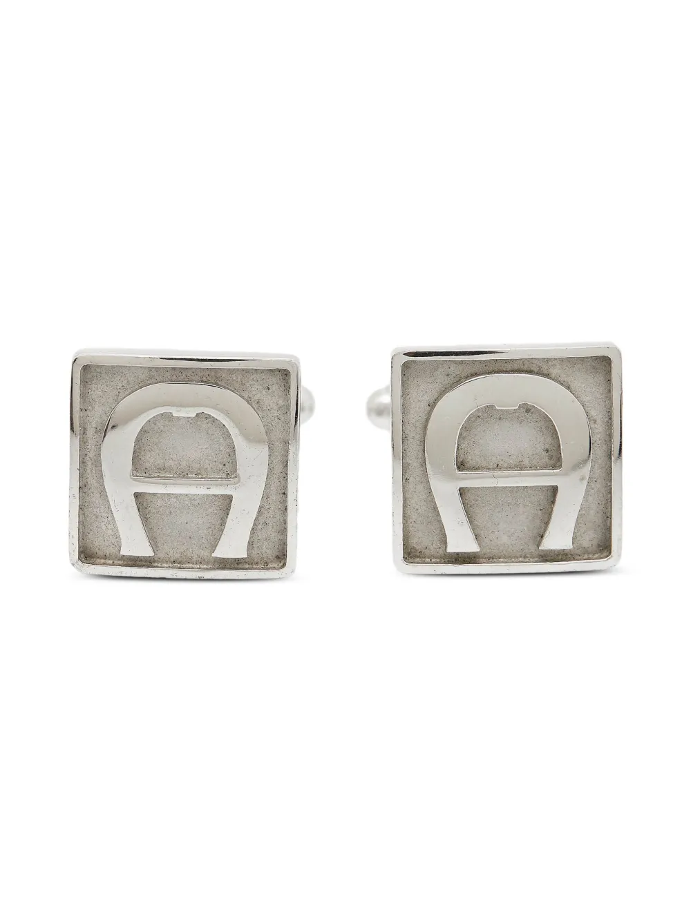Aigner Kids square logo cufflinks | Silver | Image 1