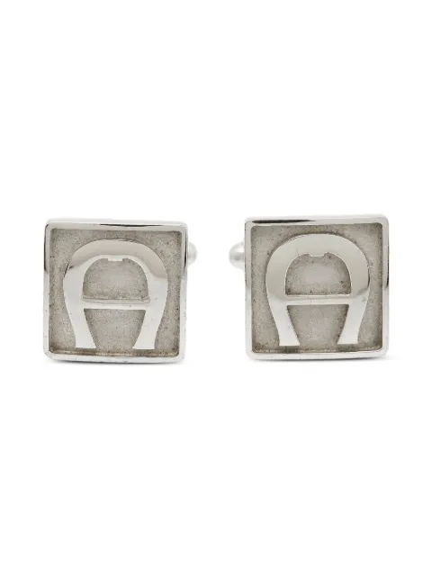 Aigner Kids square logo cufflinks