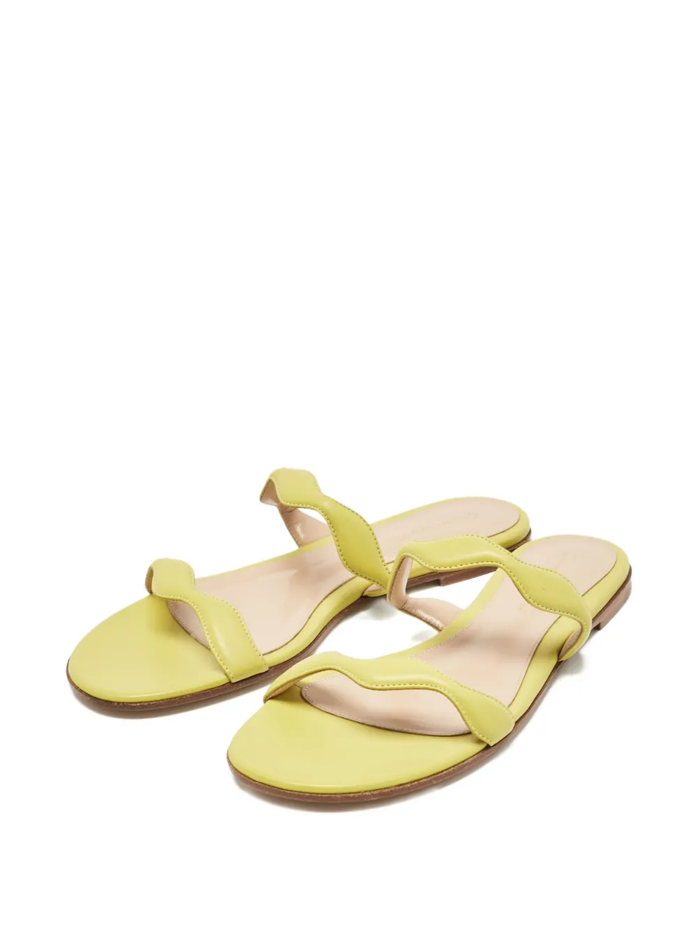 Gianvito Rossi Pre-owned leren sandalen met golvend bandje - Groen