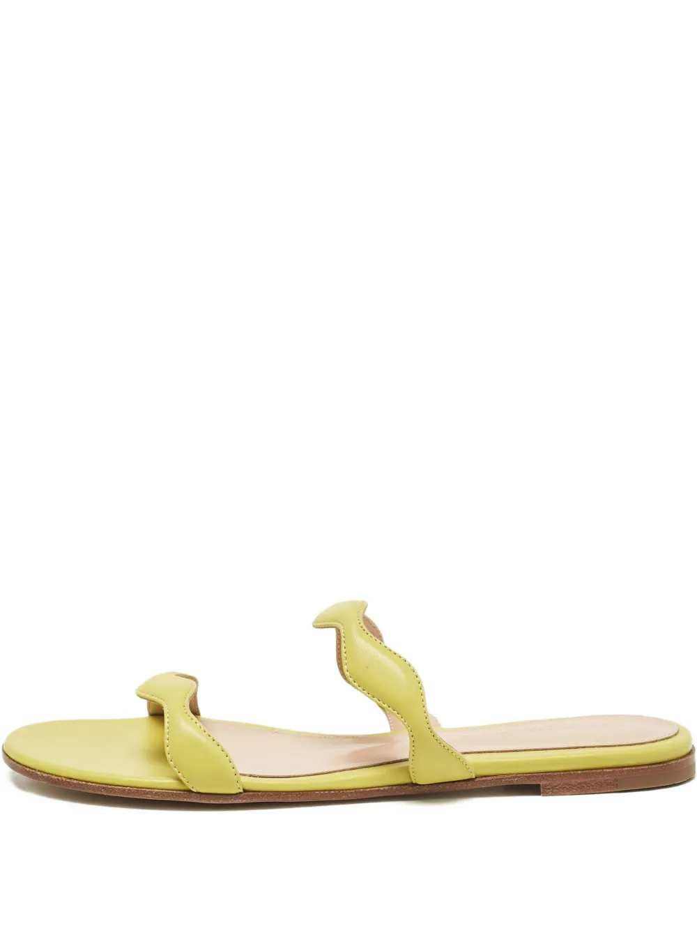 Gianvito Rossi pre-owned wavy-strap leather sandals | Green | Image 1