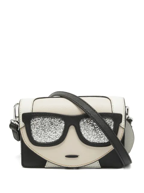 Karl Lagerfeld Vintage pre-owned K/Kocktail face glitter rectangle cross body bag