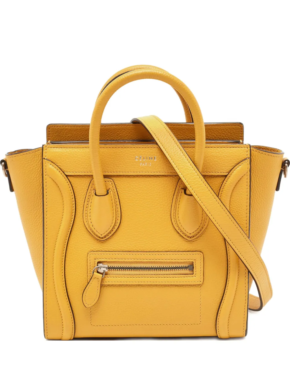Céline Pre-Owned 2024 Dune Drummed バッグ - イエロー Céline Pre-Owned 2024 Dune Drummed バッグ - イエロー