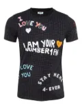 Kenzo Pre-Owned grid pattern graphic tee - Black