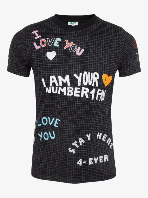 Kenzo Pre-Owned grid pattern graphic tee