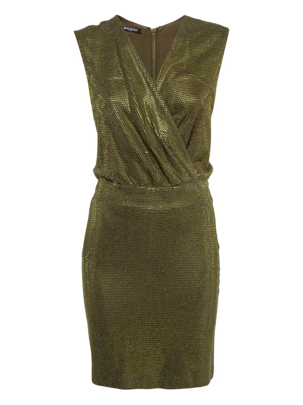 Balmain Pre-Owned 2024 rhinestone-embellished dress | Green | Image 1