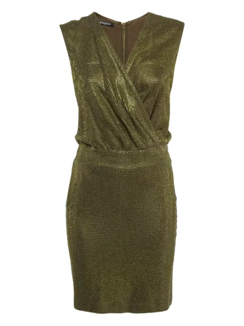 Balmain Pre-Owned 2024 라인스톤 장식 드레스