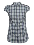 DSQUARED2 cap-sleeve plaid shirt - Blue
