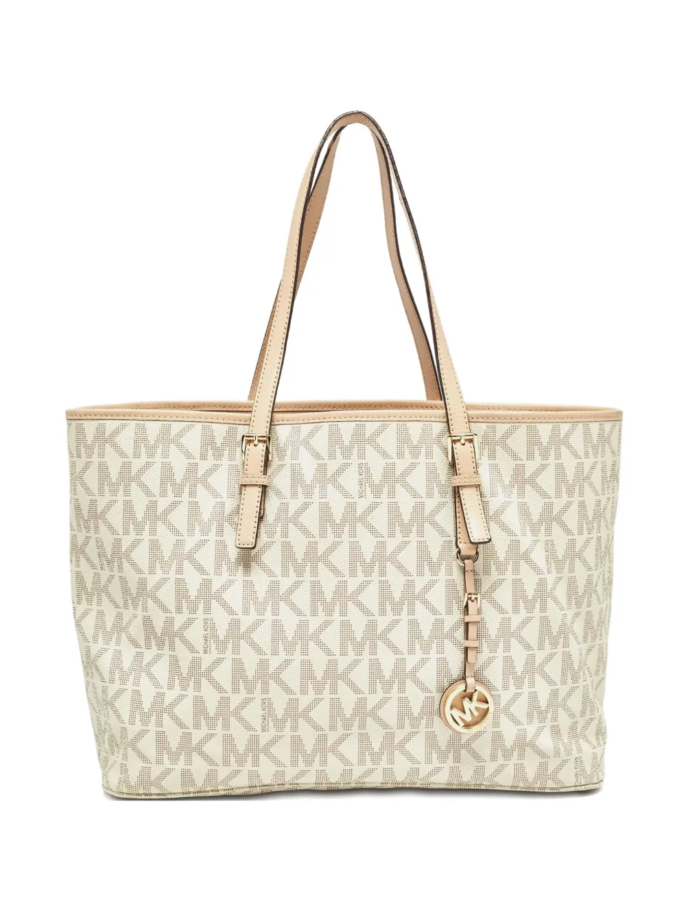 Michael Kors Vintage Jet Set モノグラム ハンドバッグ - ニュートラル Michael Kors Vintage Jet Set モノグラム ハンドバッグ - ニュートラル