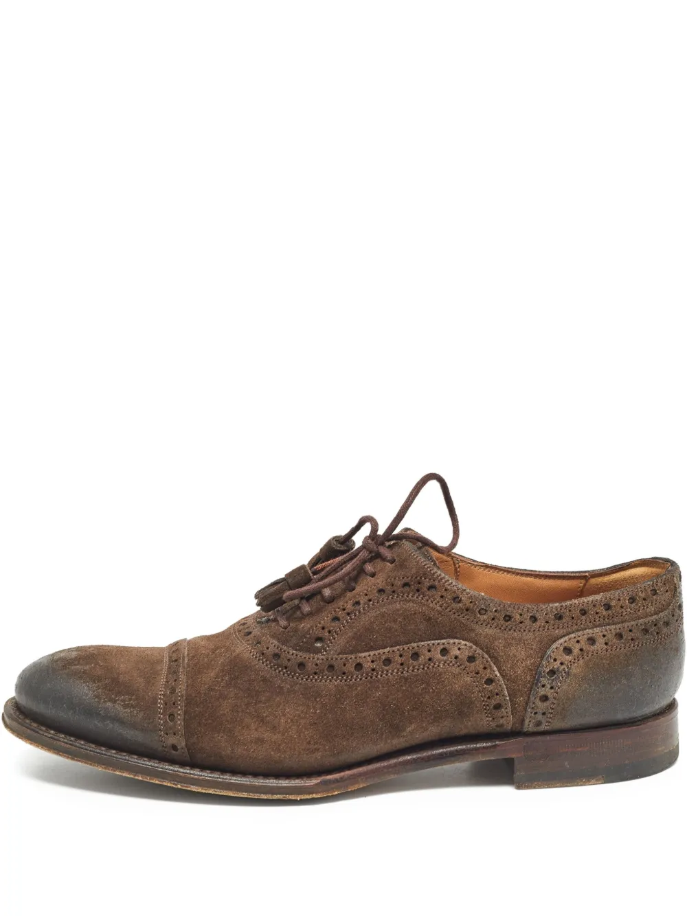 tassel-detail suede Oxford shoes