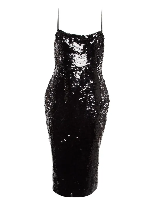 alex perry black sequin dress | Strapless curve midi | Women Alexander perry