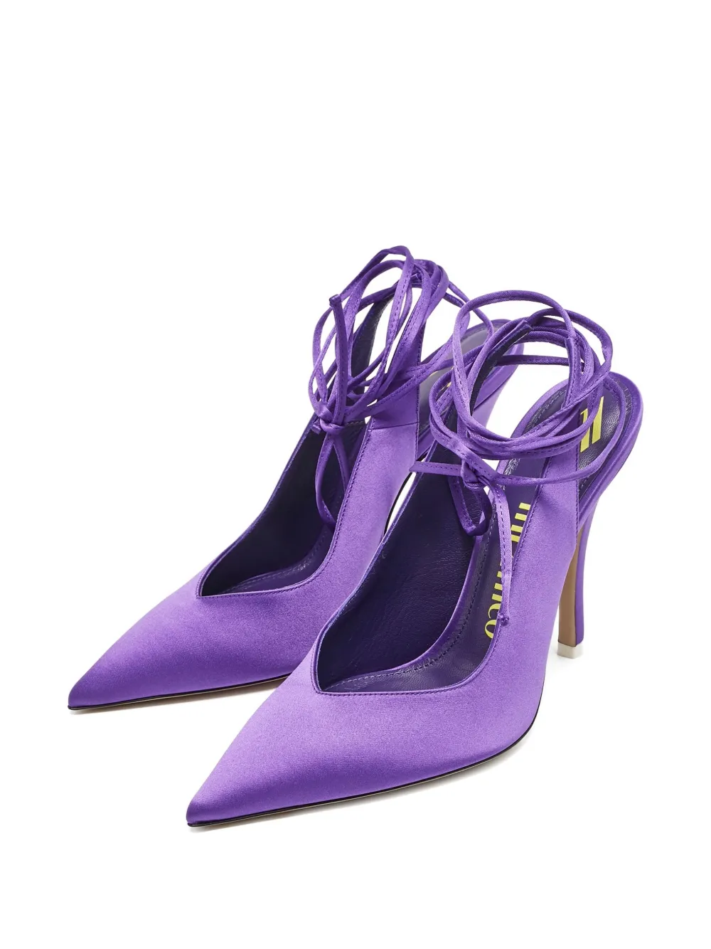 The Attico 2024 pre-owned 115 mm Venus pumps met puntige neus en enkelbandje - Paars
