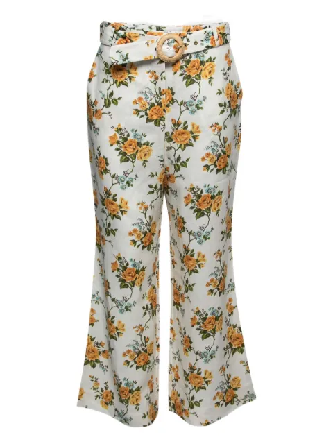 ZIMMERMANN pantalones con estampado floral