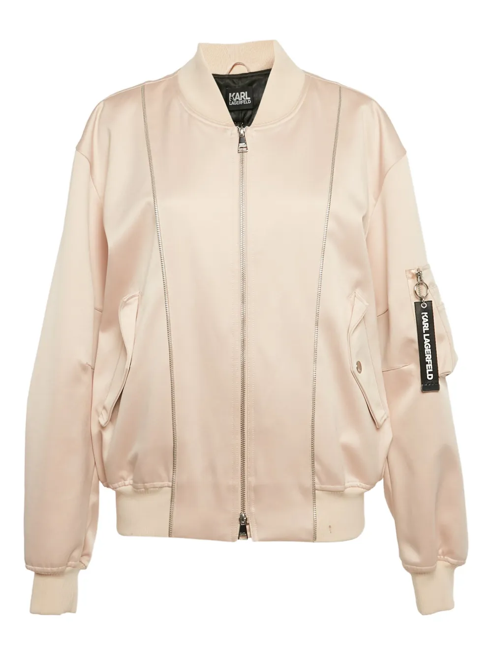 Karl Lagerfeld satin-finish jacket | Pink | Image 1