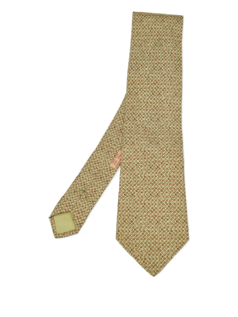 Hermès Pre-Owned geometric-pattern silk tie
