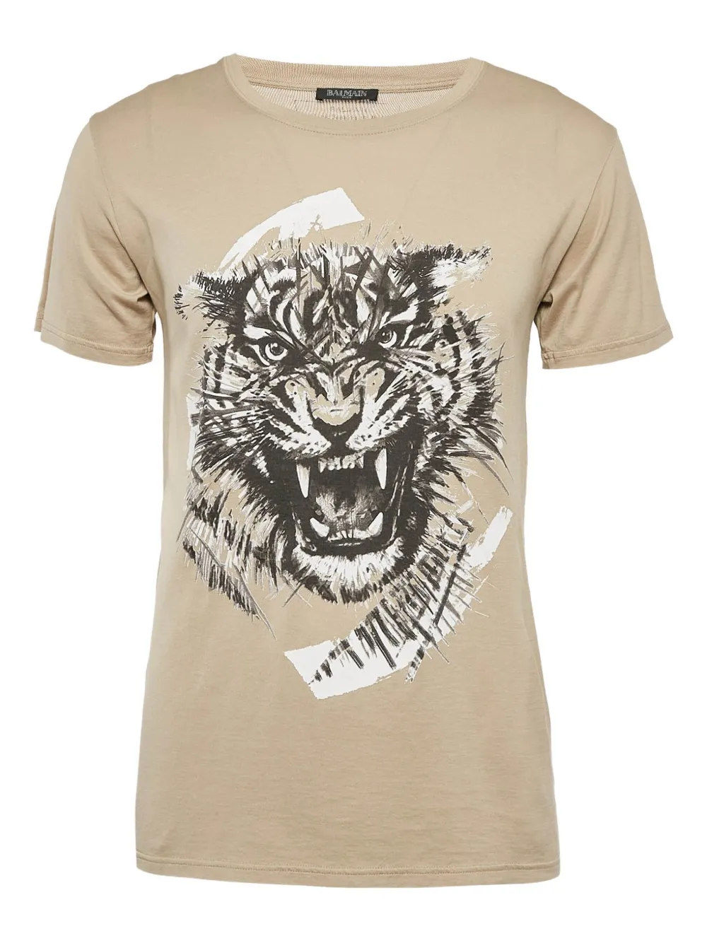 Balmain Pre-Owned playera con motivo Tigre | neutro | Image 1