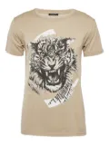 Balmain Pre-Owned Tiger-print T-shirt - Neutrals