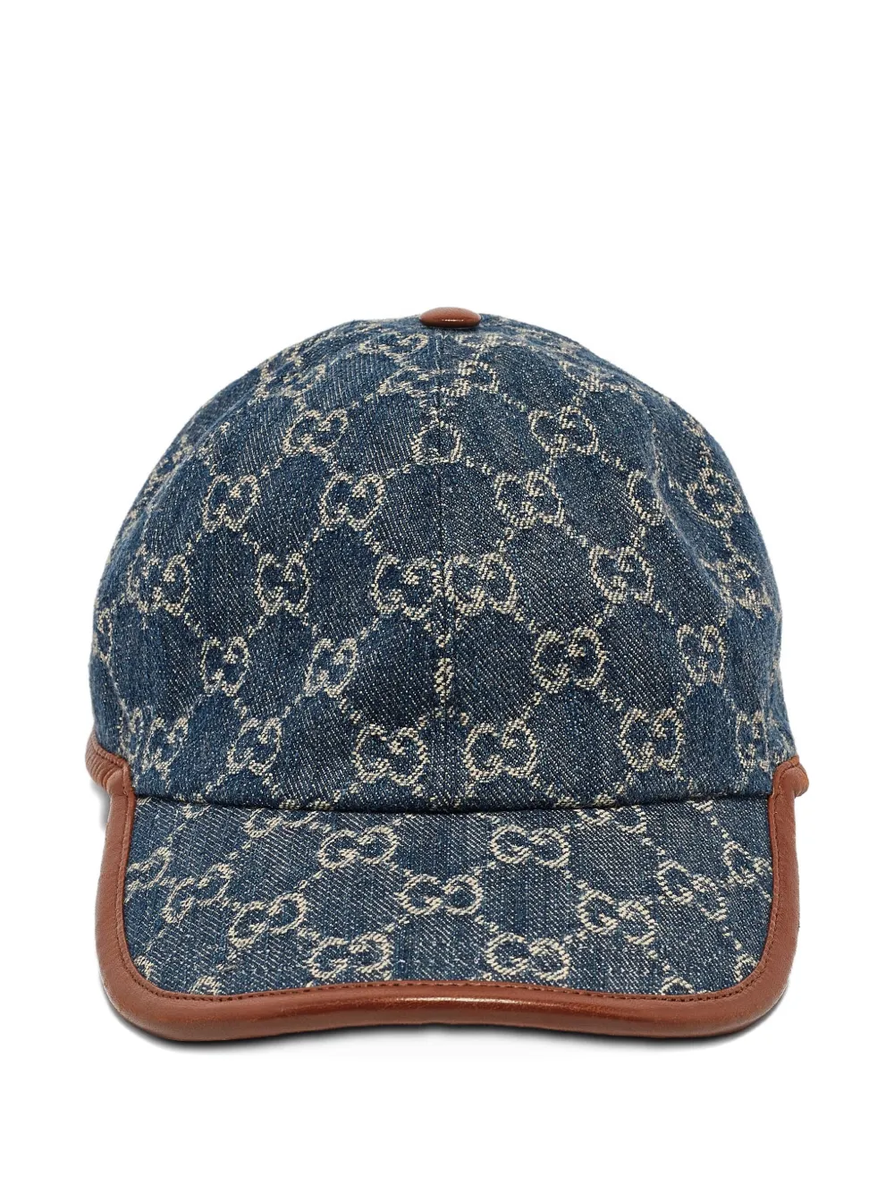 Gucci Pre-Owned denim GG Supreme baseball cap - ブルー Gucci Pre-Owned denim GG Supreme baseball cap - ブルー