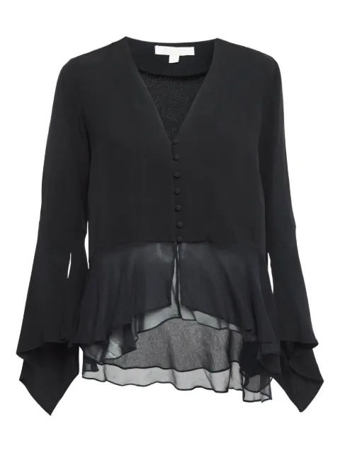 Simkhai bell-sleeves ruffled top