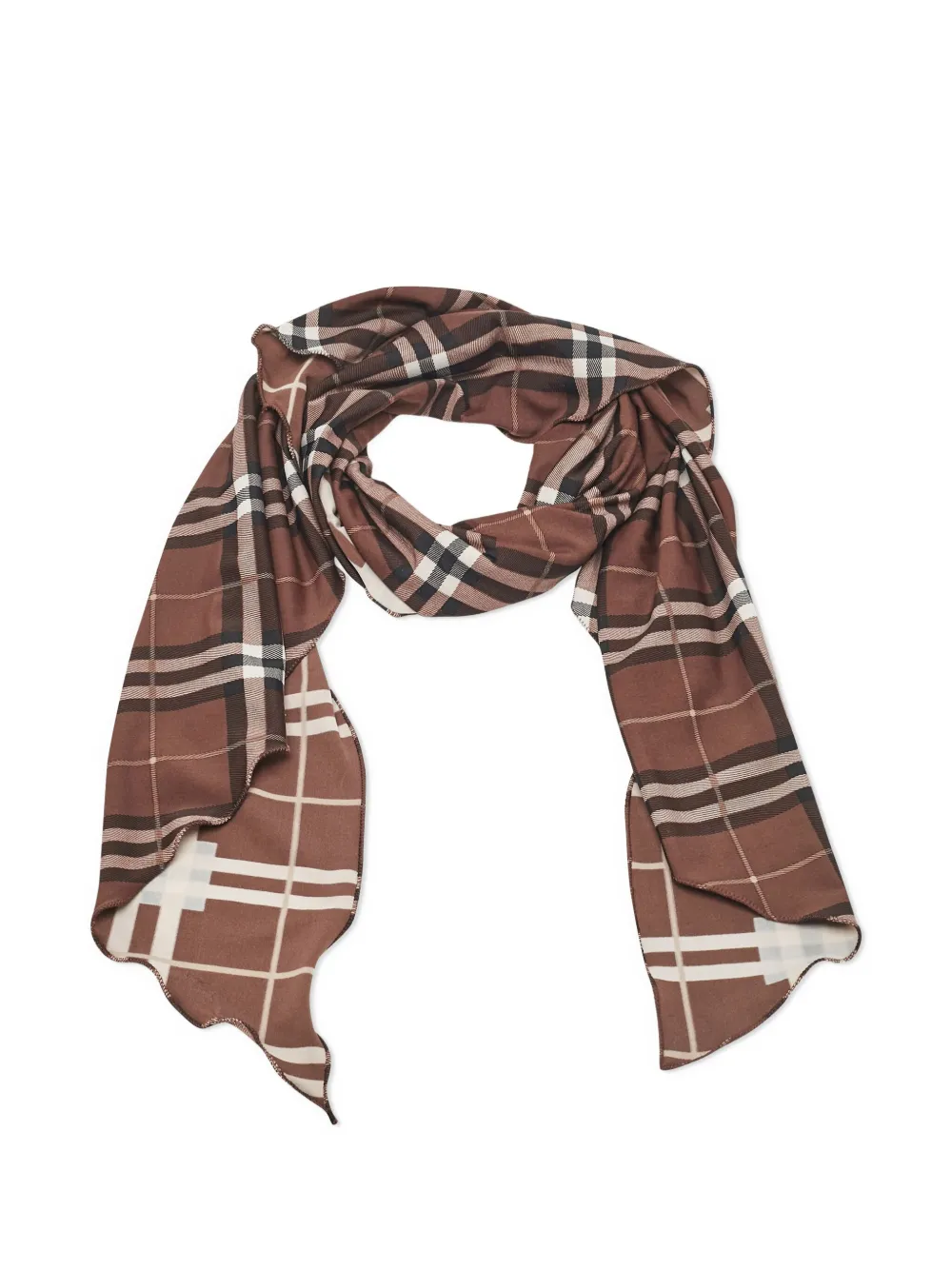plaid-pattern scarf