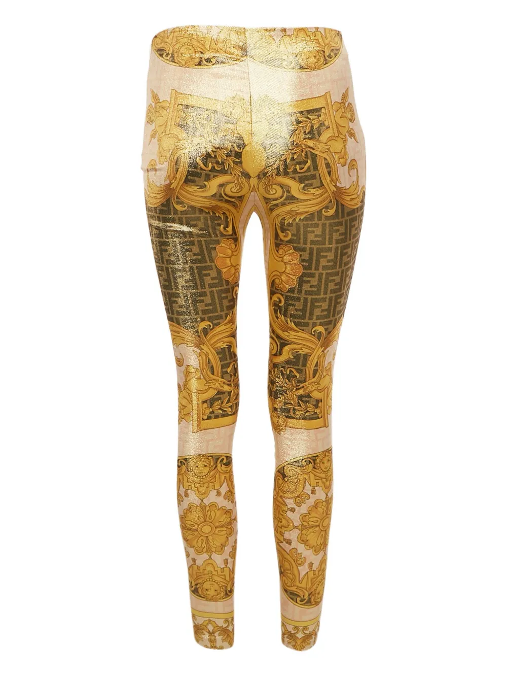 Fendi Pre-Owned 2023 legging met barokprint - Geel