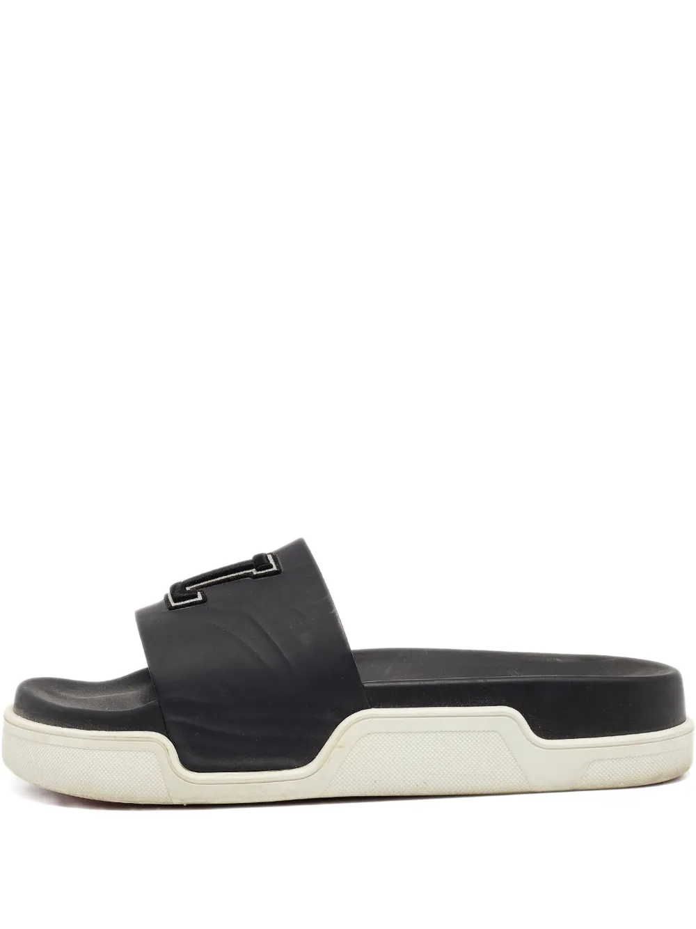 Pre-owned Christian Louboutin Logo Slides