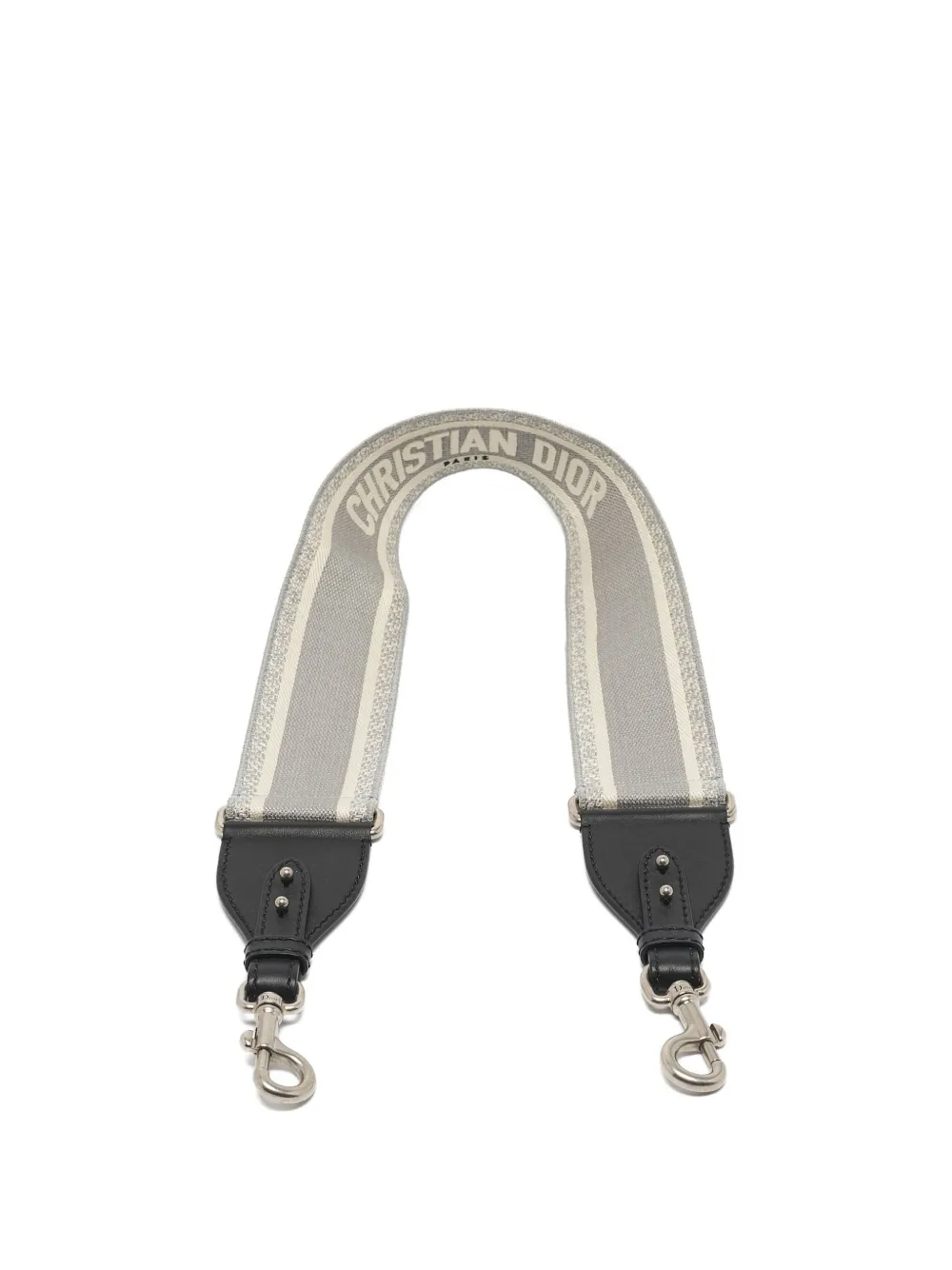 Christian Dior Pre-Owned Embroidered Leather Strap Bag Strap - グレー Christian Dior Pre-Owned Embroidered Leather Strap Bag Strap - グレー