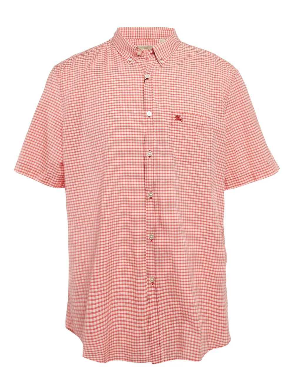 Burberry Pre-Owned gingham-check cotton shirt | Red | Image 1