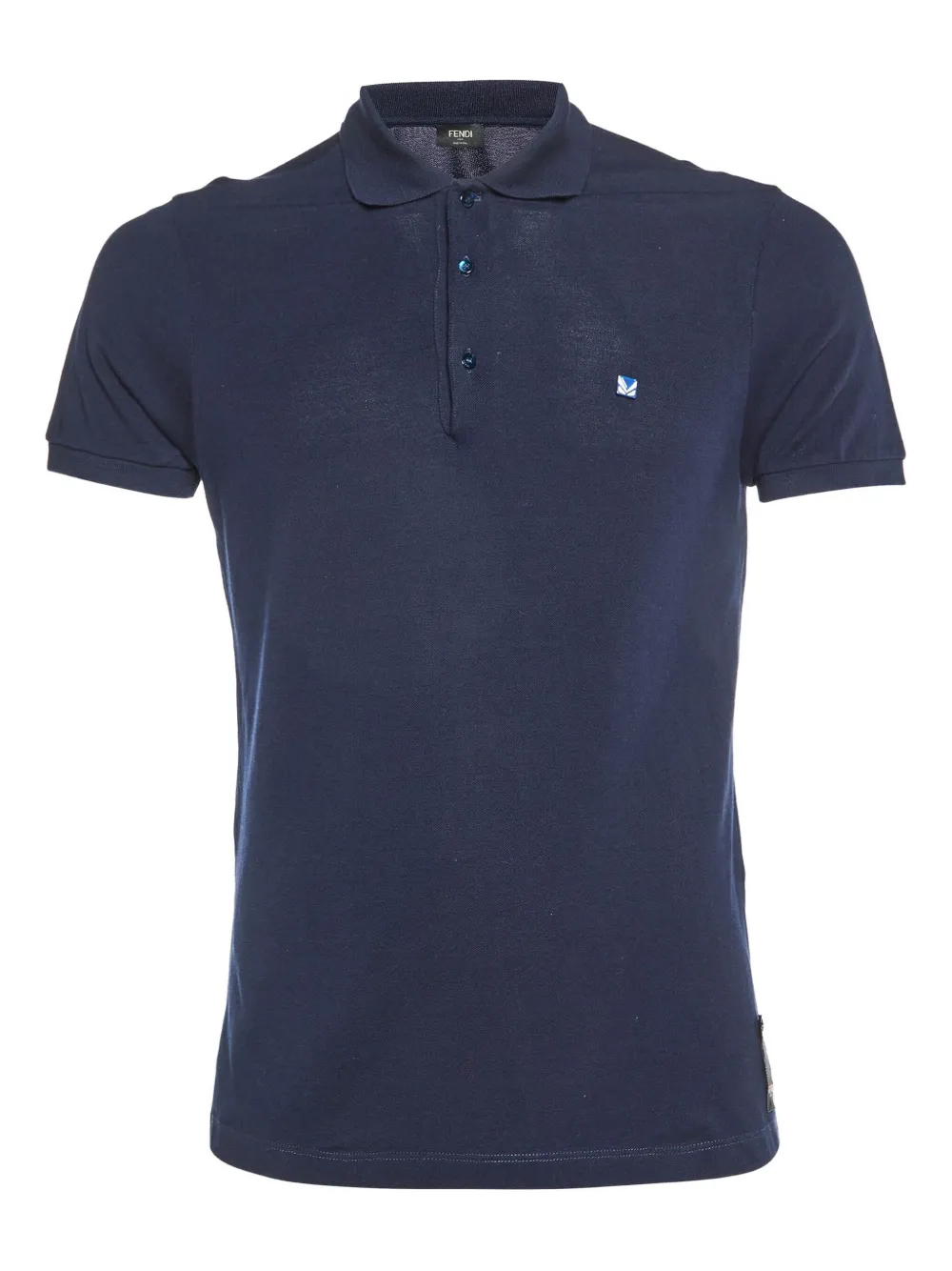 Pre-owned Fendi 2023s Logo-patch Polo Shirt