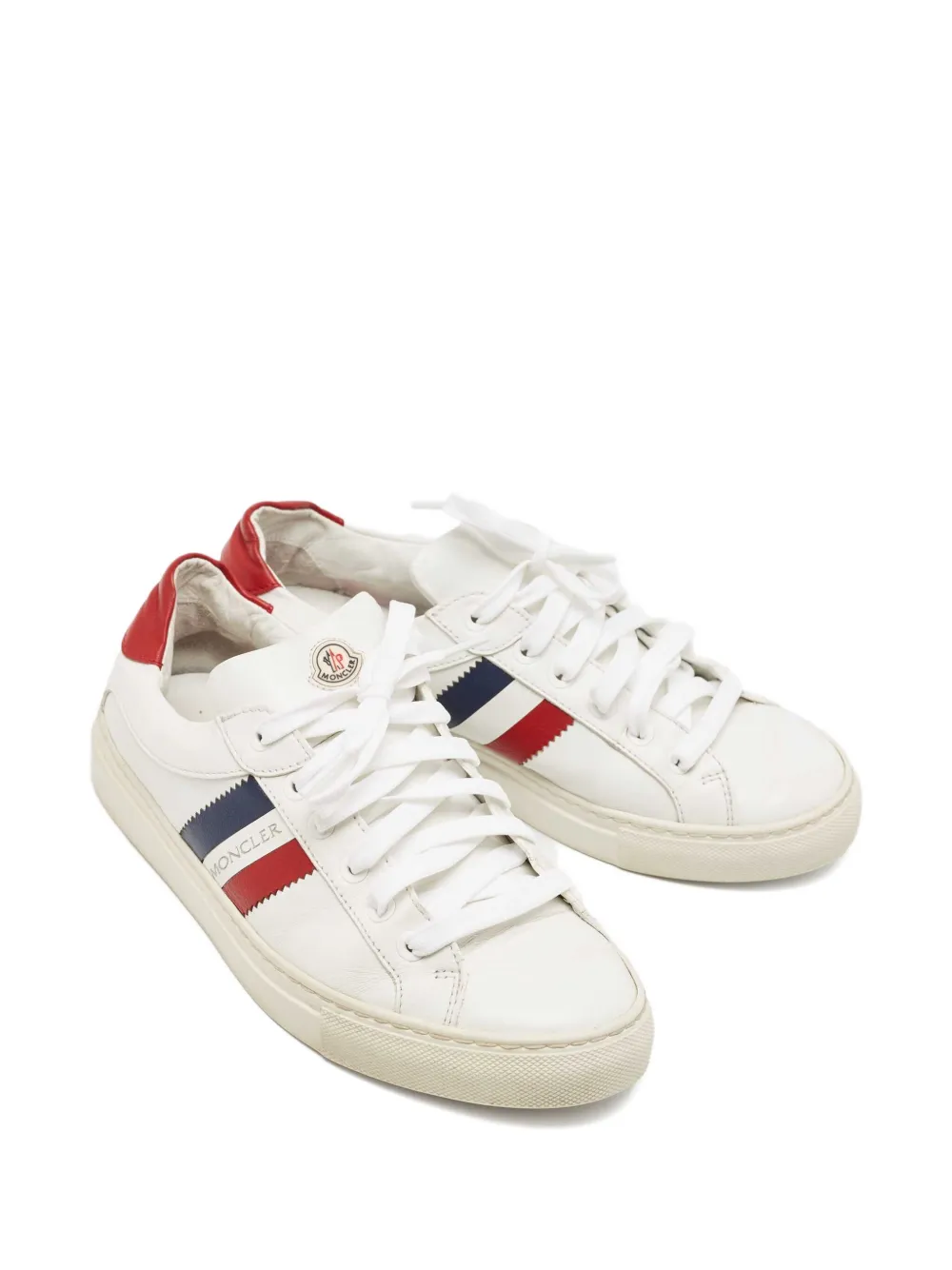 Moncler Vintage Ryegrass stripe-detail leather sneakers | Image 2