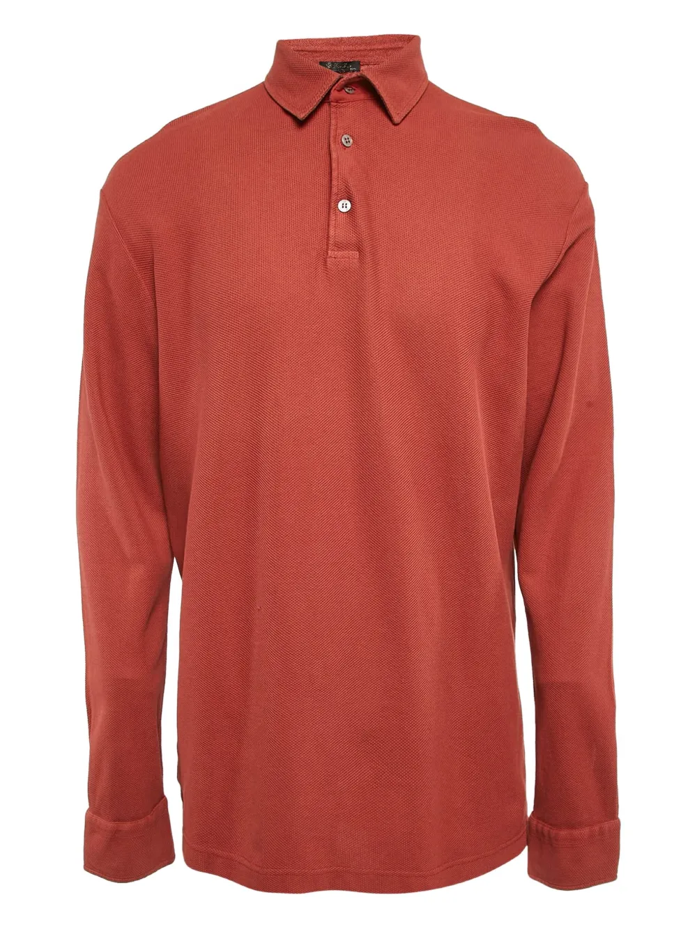 Loro Piana Pre-Owned cotton-pique polo shirt | Orange | Image 1