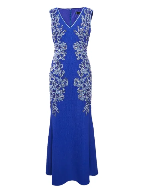 Tadashi Shoji 2023 pre-owned floral-embroidered maxi dress