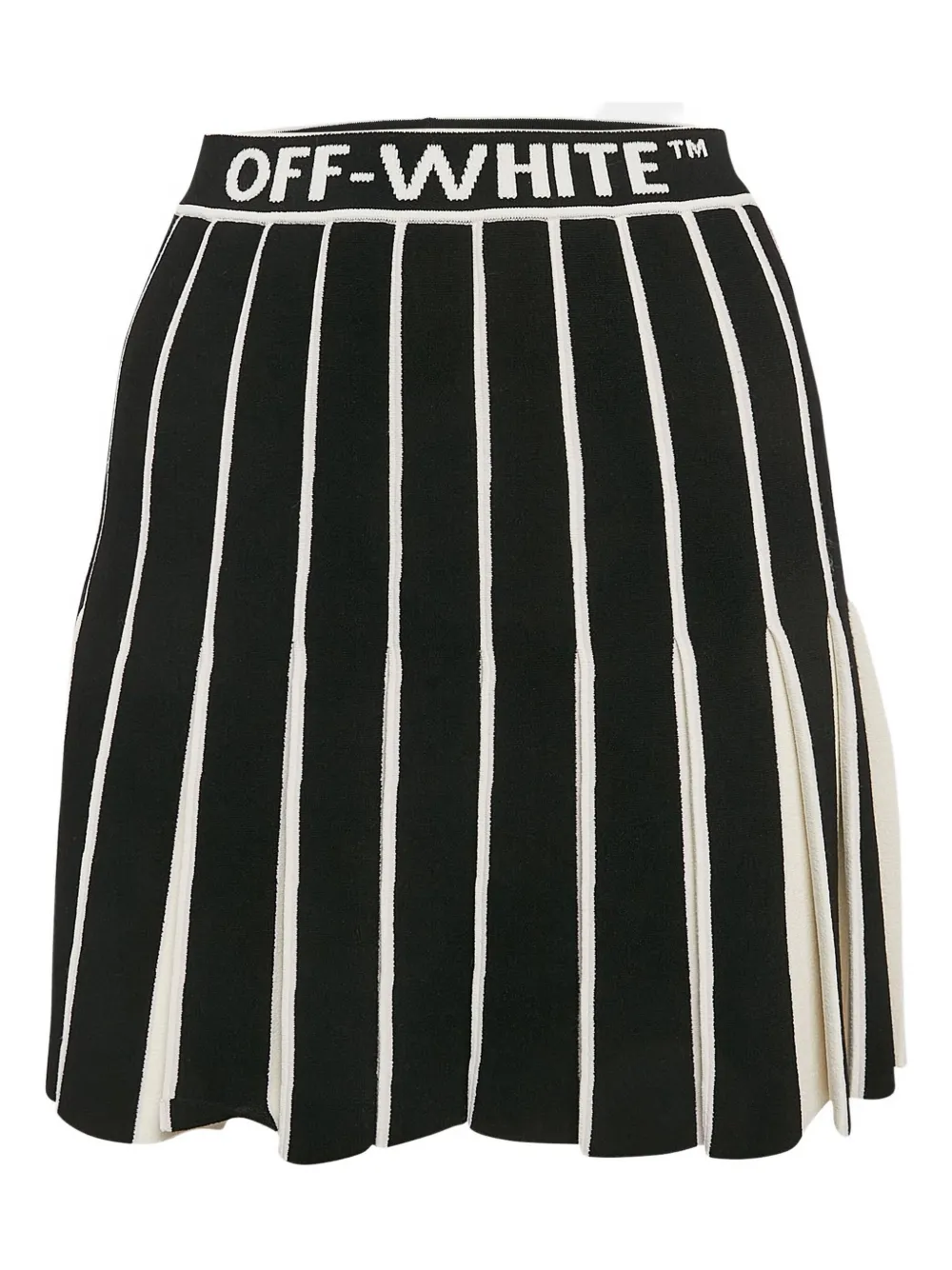 Off-White Pre-Owned knitted pleated mini skirt | Black | Image 1
