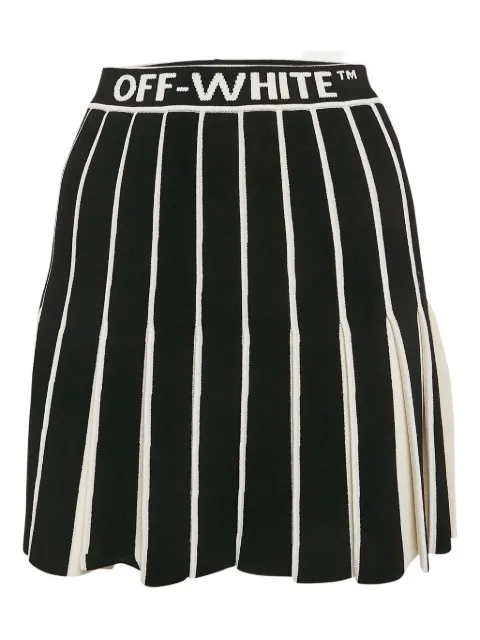 Off-White Pre-Owned knitted pleated mini skirt