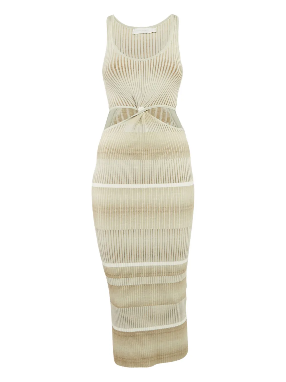 Simkhai ribbed knit cutout midi dress - グリーン Simkhai ribbed knit cutout midi dress - グリーン