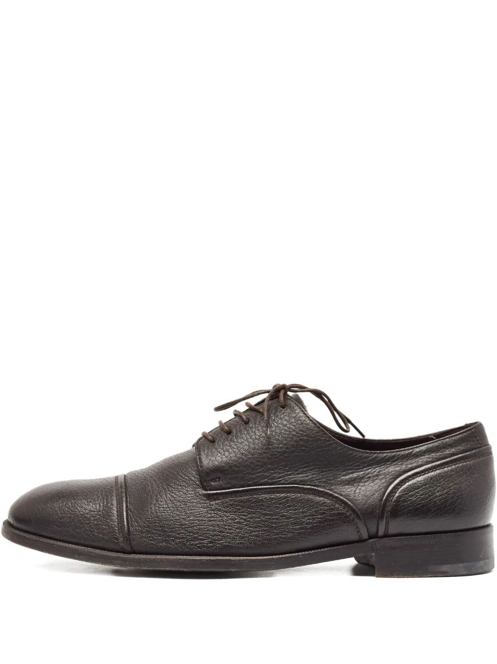 Ermenegildo Zegna Vintage leather cap-toe shoes - ブラウン Ermenegildo Zegna Vintage leather cap-toe shoes - ブラウン