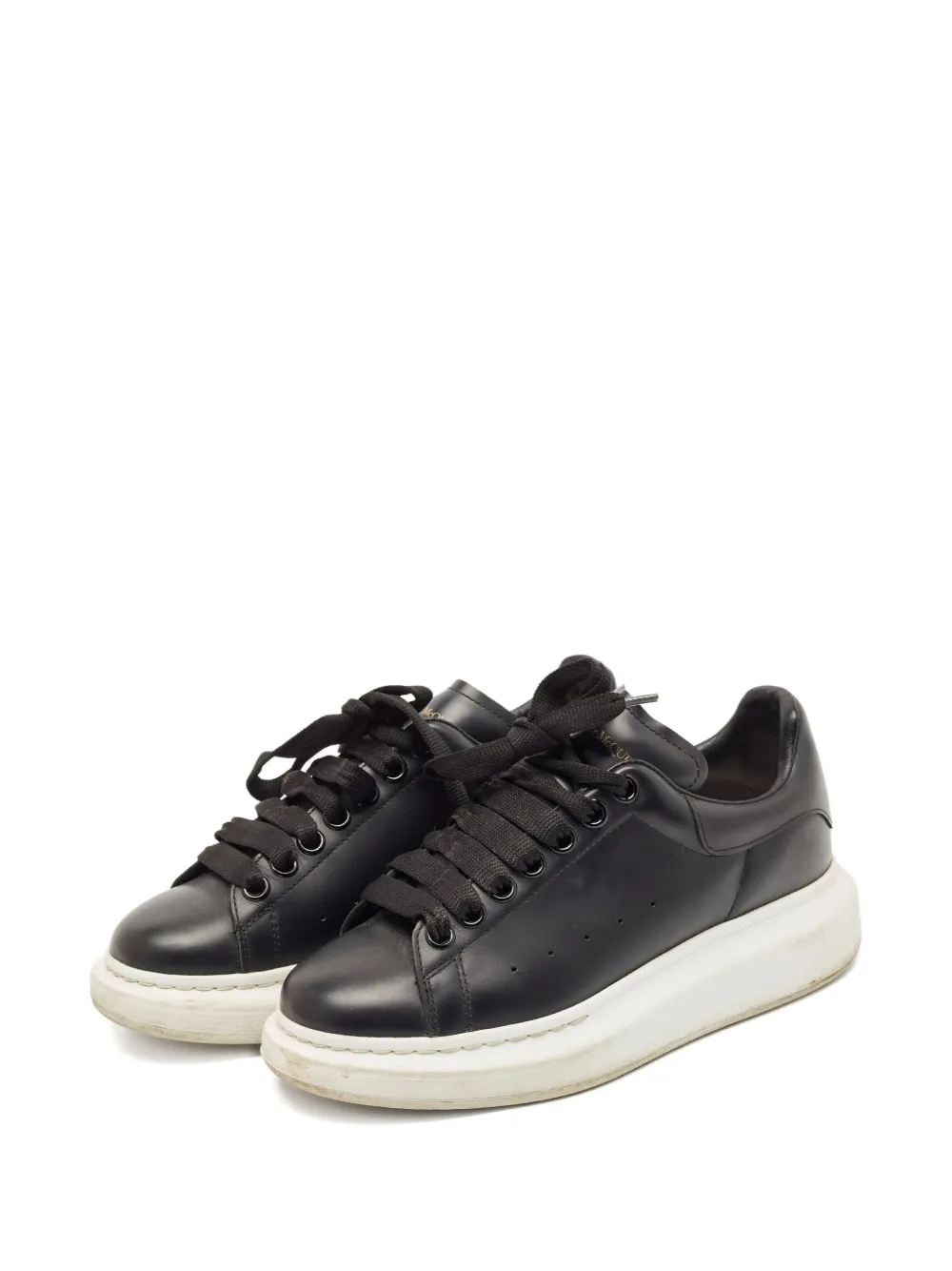 Alexander McQueen Pre-Owned Oversized leren sneakers - Zwart