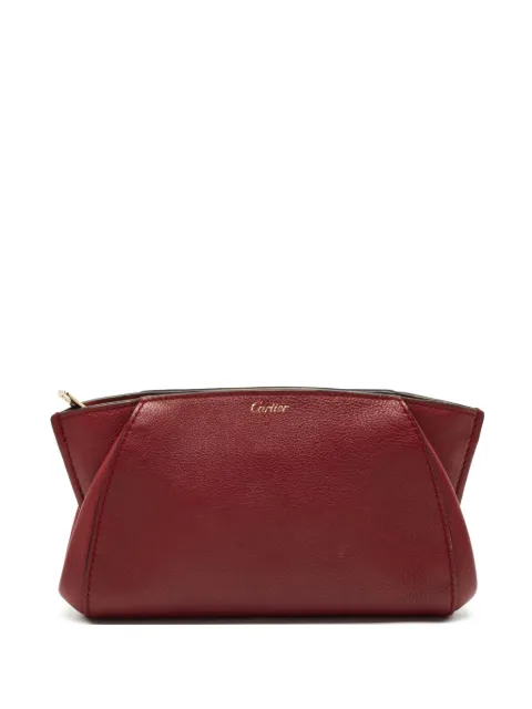 Cartier leather curved clutch bag